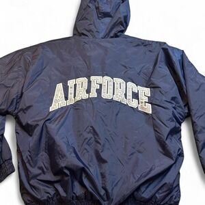 Vintage U.S. Air Force gear for sports full zip lined windbreaker jacket XL
